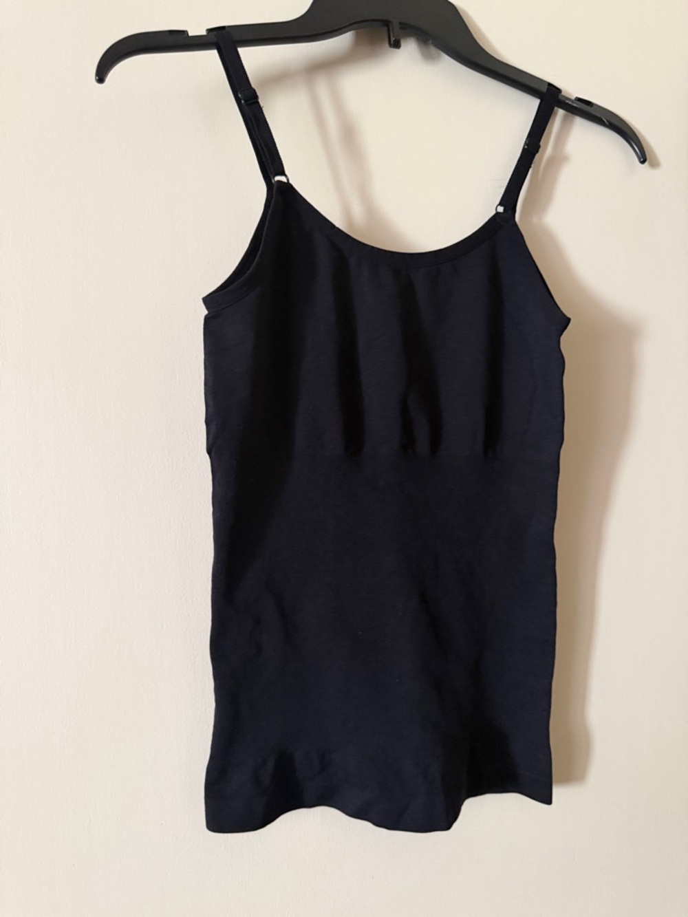 Women's Black Slim Fit Cami with Adjustable Straps